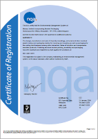 ISO 14001-2015 Certificato di registrazione, MOCAP Limited